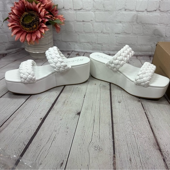 boutique NWT coconuts by matisse greyson platform sandals white sz 10 - Picture 3 of 7